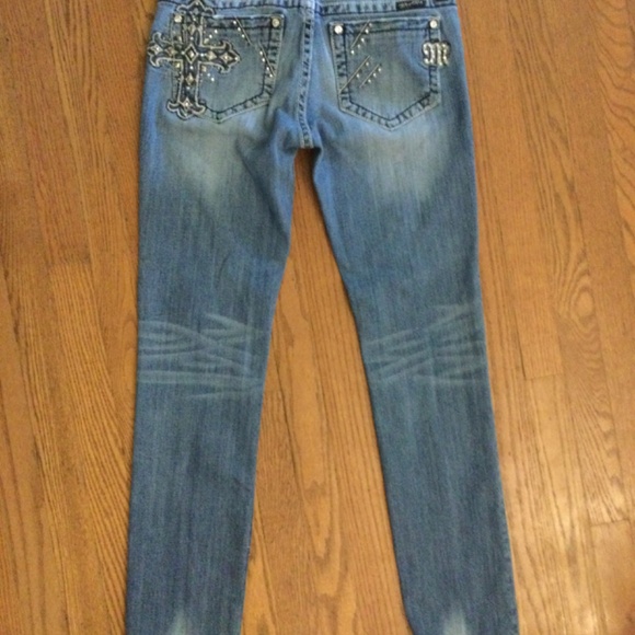 Miss Me Womens JP53405 Skinny medium wash Denim Jeans sz 30 - Picture 6 of 10